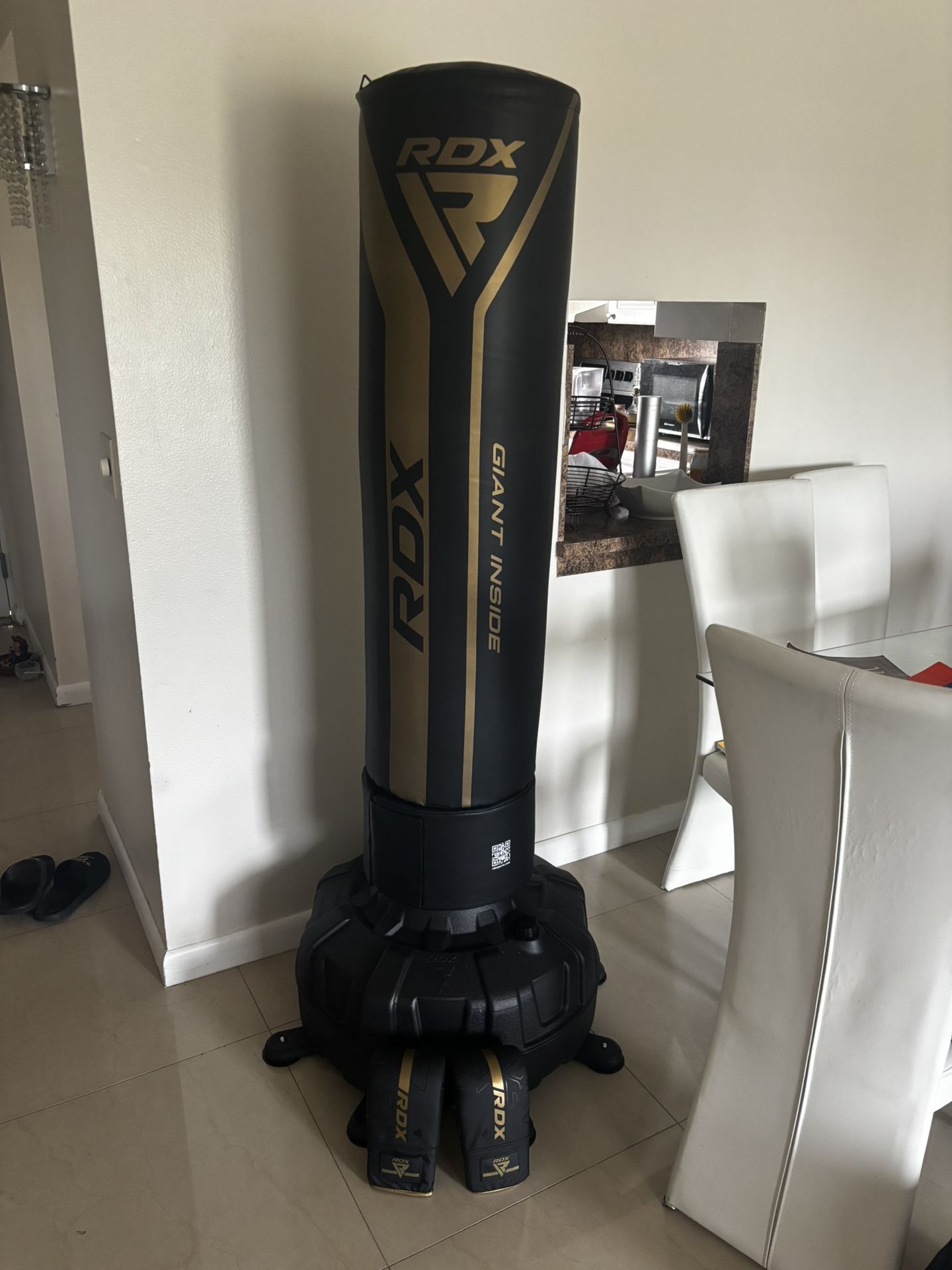 Like New RDX Free Standing Punching Bag + Gloves (Used 4 times)