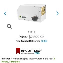 Quest Dehumidifier 