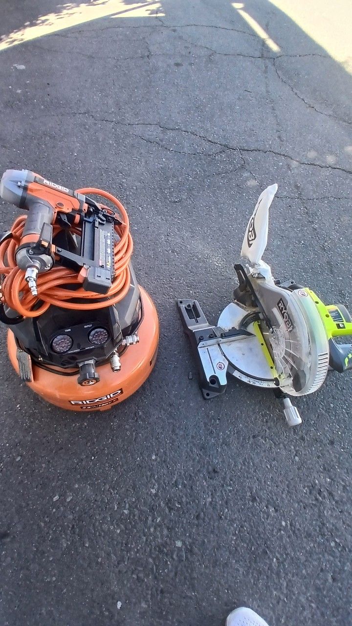 Compressor And Miter Saw