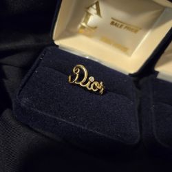 18k Gold Diamond DIOR ring 