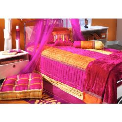 Bacati Tangerine Quilt Collection for Girl