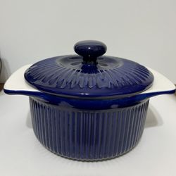 Roshco Blue Cobalt Casserole Pot With Lid 2 Qt.