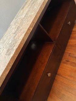 Wood Entertain-with Marble Top