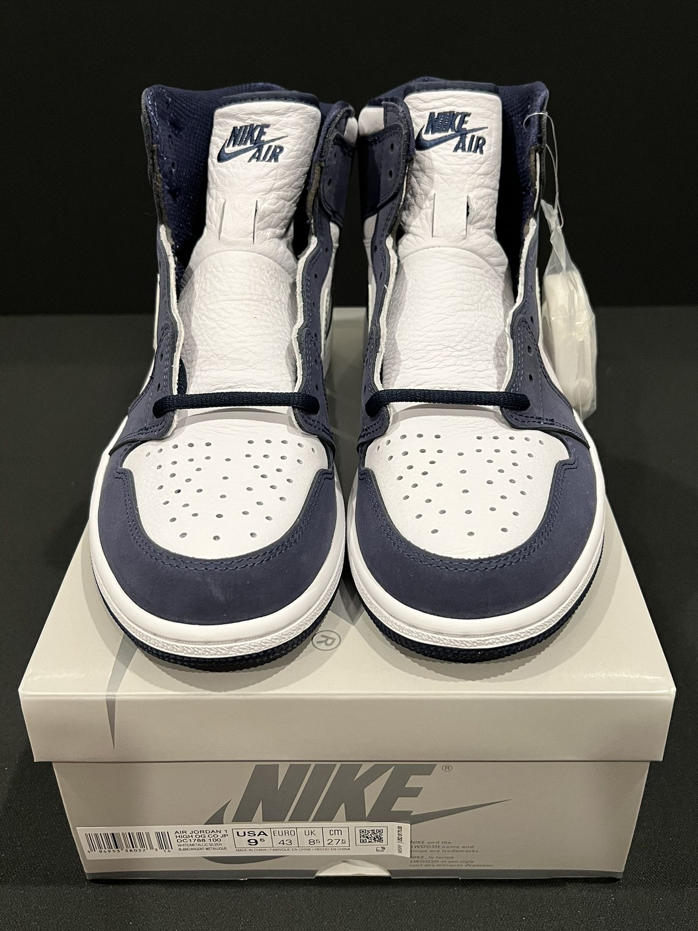 Jordan 1 COJP Midnight Navy Sz 9.5 DS