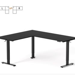 Adjustable L-shaped Electric Desk 75x63 (needs control box)