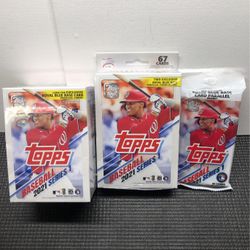 🔥 2021 Topps Series 1 NEW RELEASE Blaster, Hanger And Fat Pack Lot! 🔥