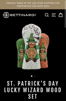 Golf Headcover Driver Bettinardi St. Patrick's Day 2026 Lucky Wizard Wood Set