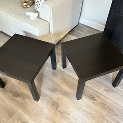 Black end tables 