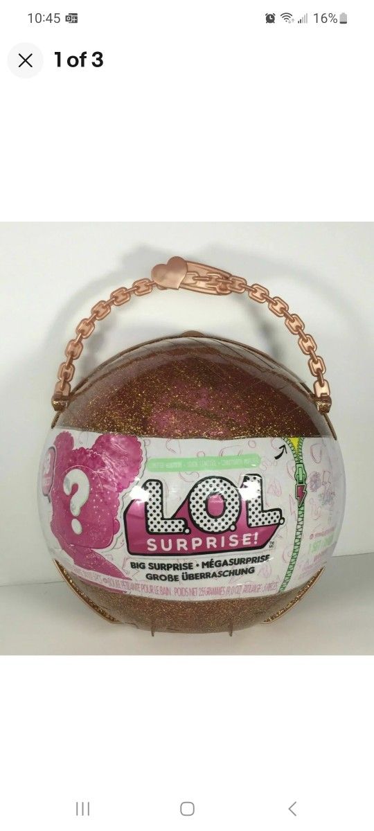 L.O.L Surprise! LOL Big Surprise Limited Edition Gold Glitter Ball 50 Surprises