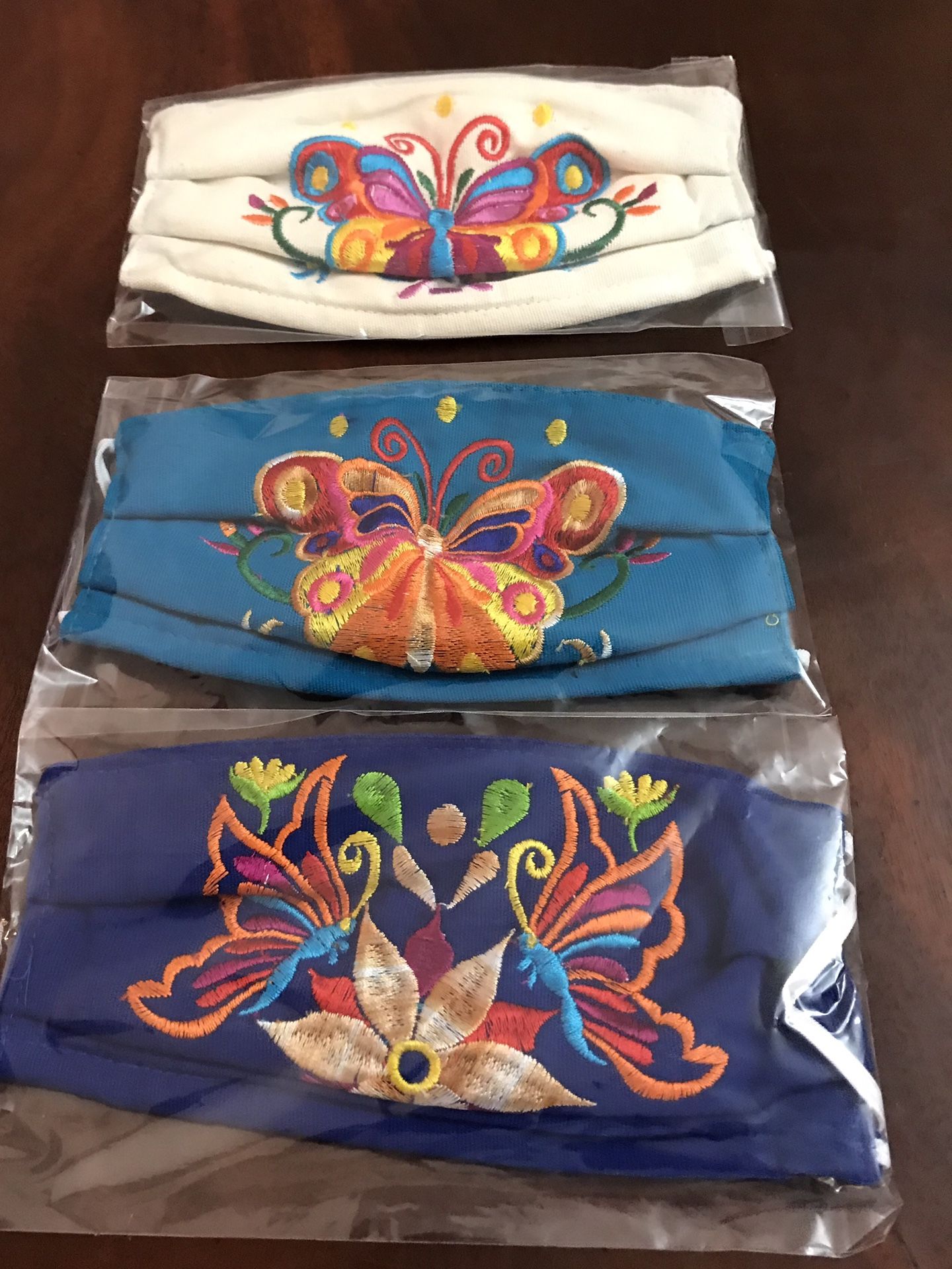 Adult Butterflies Embroidered Face Mask