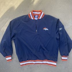 Vintage Denver Broncos Reebok Jacket Quarterzip 