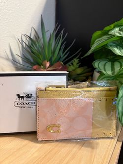 Yellow coach cardholder
