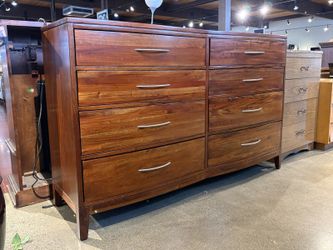 NAPA Warm Brown Bow Front Doublewide Dresser
