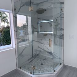 Frameless Shower Door Safety Tempered Glass 60 X 80