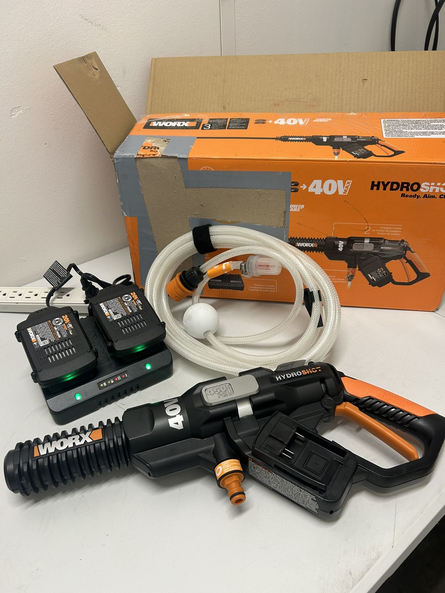 WORX 40V Power Share Hydroshot 2X20V Portable Power Cleaner