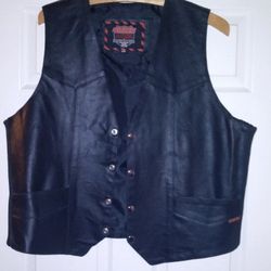 Men’s Leather Motorcycle Vest