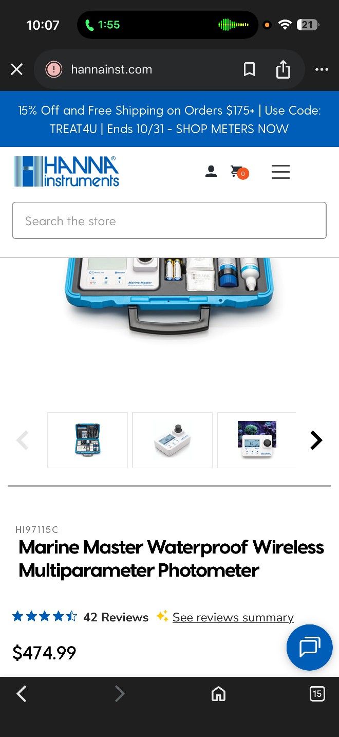 Hanna Instruments Marine Master Waterproof Wireless Multiparameter Photometer (HI97115C)