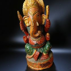 Vintage Hindu Figurine Lord Ganesha