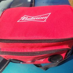 Used Budweiser Cooler With Bluetooth Speakers 