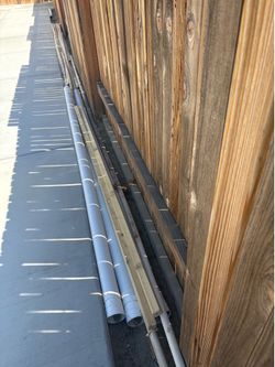 Sprinkler pipes plus drainage pipes worth 180$