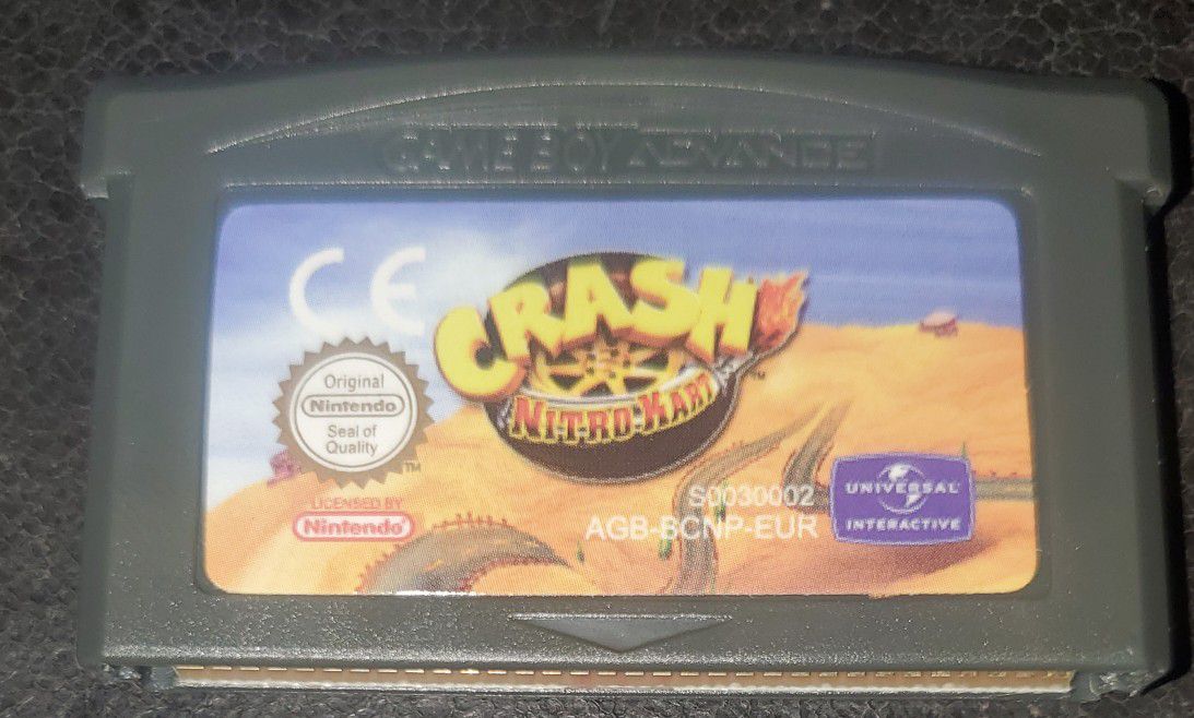 Crash Nitro Kart GBA Game Cartidge Gameboy Advance Video Game