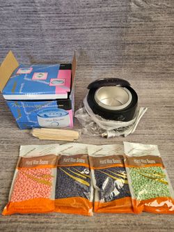 Pro-Wax Kit, Waxing Kit, 360° Heating Coil for a fast wax meltdown, With 4 packs of hard wax beans, NEW IN A BOX