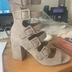 Beautiful Taupe Suede Shoes 