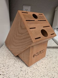 Cutco wood knife block