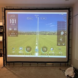 Golf Simulator Screen And Frame