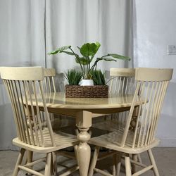 Charming Country Style Kitchen Dining Table & 4 Chairs 