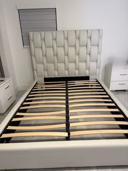 El Dorado Queen Quilted White Bed
