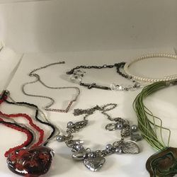 Lot Of 6 Necklaces Various Types & Lengths