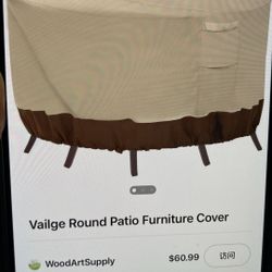 Vailge Round Patio Furniture Cover