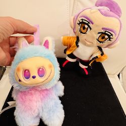 Kpop Demon Hunter Tiger Zoe Girl Plushie And Rainbow Monster Plushies 
