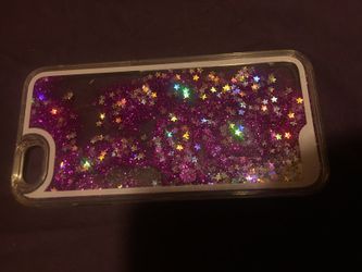 iPhone 6s case glitter purple stars