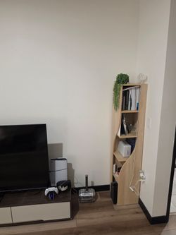 Wall corner Bookcase Tall Bookshelf with 5 Tiers