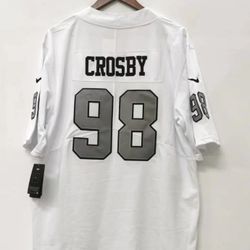 Raiders Maxx Crobsy White Rush Jersey Fully Stitched (Small To 3X) 