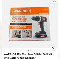 Warrior 18v drill for $20