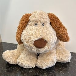 Gund Gibson #13042 Puppy Dog 12&quot; Brown Tan Scruffy Floppy Stuffed Animal Plush 