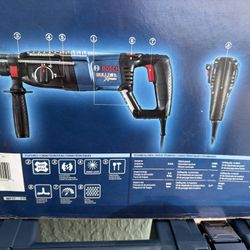 Bosch  Bulldog Xtreme 1” SDS-plus Rotary Hammer Concrete Drill  & Drill Bits