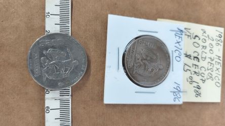 1986 México World Cup soccer coin