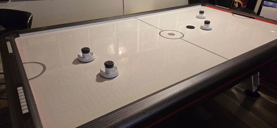 Air Hockey Table w 3 Piece Ping Pong Table Topper