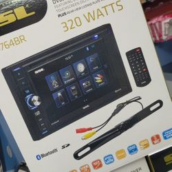 SSL Car Stereo Touchscreen Bluetooth Backup Camera Bundle 