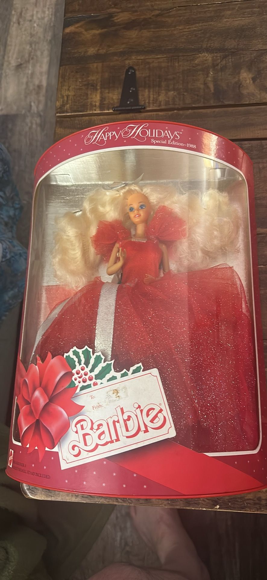 1988 HAPPY HOLIDAYS BARBIE - 1ST in COLLECTIBLE SERIES by Mattel