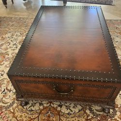 Ralph Lauren Leather Trunk. Value At $4800.00