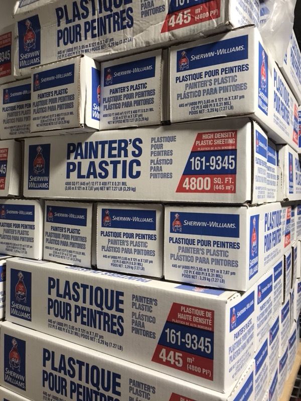 75 rolls Sherwin Williams Painters Plastic- 12ft x 400ft