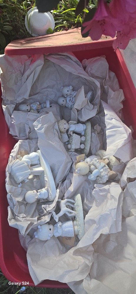 Large Tote Full Of Vintage Precious Moments