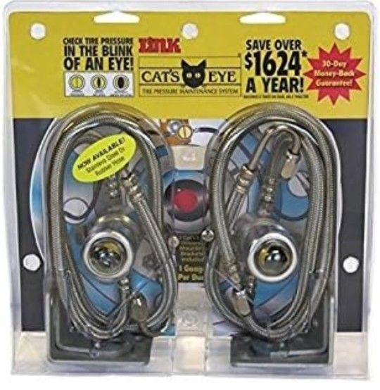 Link Cat's Eye Tire Pressure Maintenance System Dual Trucks Trailer 95PSI stainless steel 2 pack