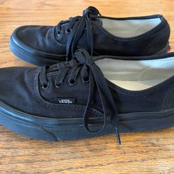 Black Off The Wall Van’s Men’s Size 6 Women’s 7 1/2 Very Clean Material 