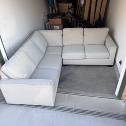 White Sectional L Couch